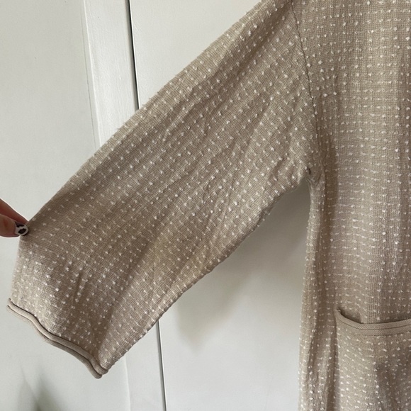 OLIVIA BY HABITAT | Beige Textured Cardigan with Large Buttons - Picture 7 of 10